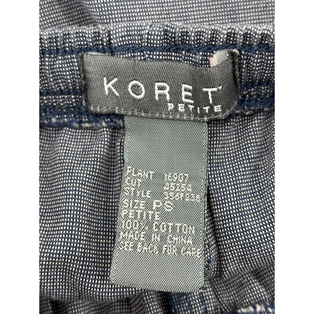 Koret blue Elastic Waist Drawstring, Casual Cropped Pants, Women's Size PS - Picture 3 of 9